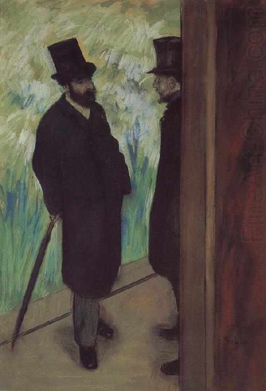 Edgar Degas someone in the corner  of stage china oil painting image